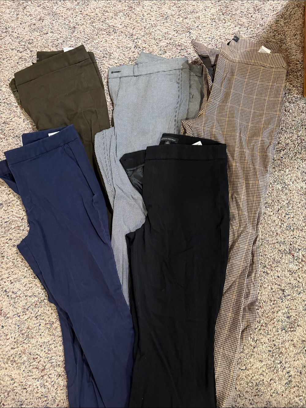Women's Boot Dress Pants - Black, Navy, Olive, Gray, Brown Houndstooth